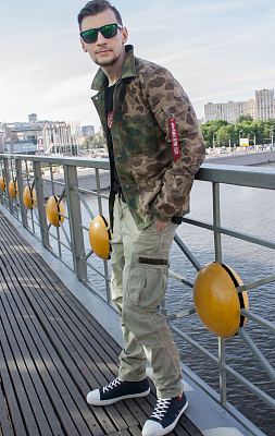 Ветровка ALPHA INDUSTRIES P-42 FIELD SHIRT brown frogskin camo